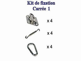 CARREEPONTET - Kit de fixation Carée (Pontet sur platine)