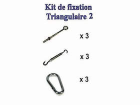 TRINGCHEVILLE - Kit de fixation Triangle (Cheville à oeil)