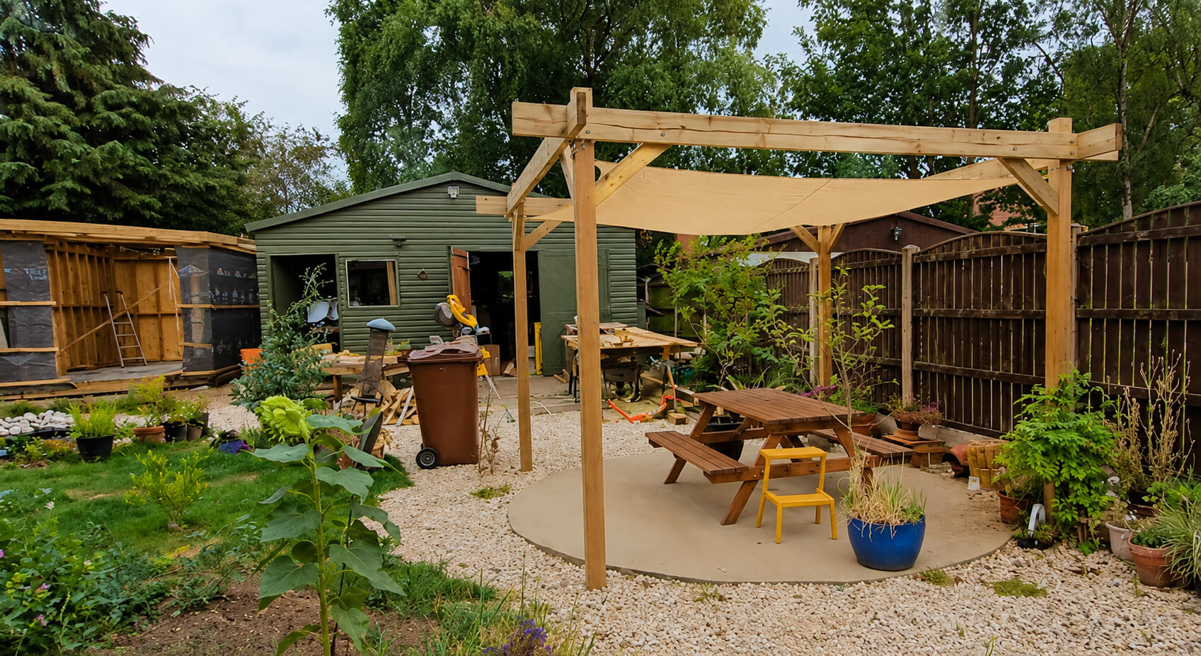Pergola avec toile Beech