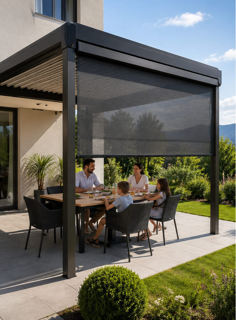 Store vertical pour soleil bas