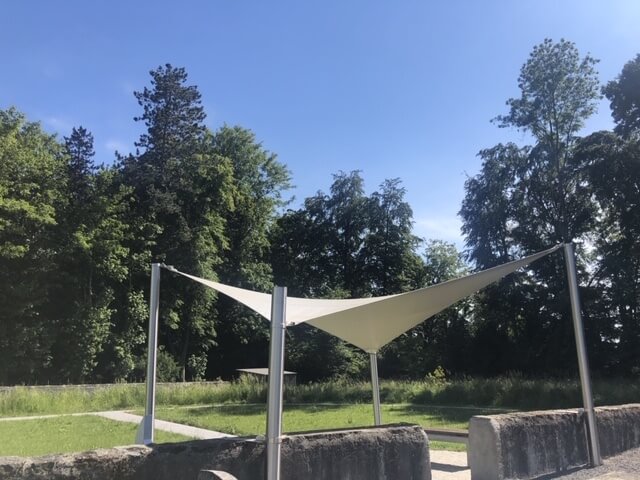 voile d'ombrage triangulaire - voile d'ombrage fête - shade sail